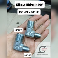 Hydraulic Elbow (90) 1/2" NPT x 3/8" JIC (MB-MJ)