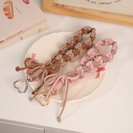 2DAYS. lab | Hand-woven Two-color Mobile Phone Lanyard Heart Buckle Detachable Lanyard Mobile Phone 