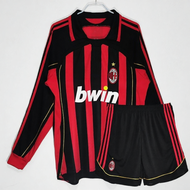 ชุดฟุตบอล AC Milan ฤดูกาล 2006-2007 ชุดแข่งบ้านและเยือน ชุดฟุตบอลย้อนยุค ชุดยูฟ่า 22 ชุดแขนยาว ชุดคา