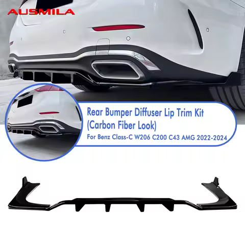 Rear Bumper Splitter Lip Spoiler Diffuser Bracket For Mercedes Benz C Class W206 C200 C43 AMG 2022 2