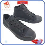 ⭐LOW PRICE⭐ Men Lady School Shoes AD1 Black Working Canvas Low High Cut  Kasut Bertali Kerja Hitam S