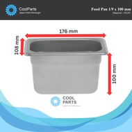 Food Pan 1/9 x 100 Material SS201