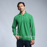 KAOS KERAH POLOS PANJANG HIJAU FUJI | POLO PANJANG I Polo Shirt | Long Sleeves Polo Shirt | Kerah P