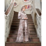 Arabelle - Ankara Dress Royal Perfect Silky Without Hijab