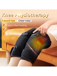1入組電熱膝蓋墊帶振動按摩產品適用於和緩解疼痛