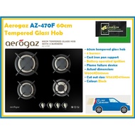 Aerogaz AZ-470F 60Cm Tempered Glass Hob with 4 Burners