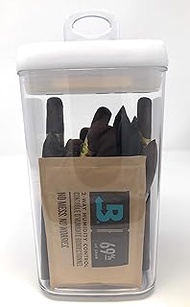 Easy Open Acrylic Cigar Humidor Jar Including The Boveda 69% 2-Way Humidity System, 25 Cigar Capacit