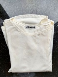 NEW La Mine Dor Top Korean Brand Soft Cream T-shirt