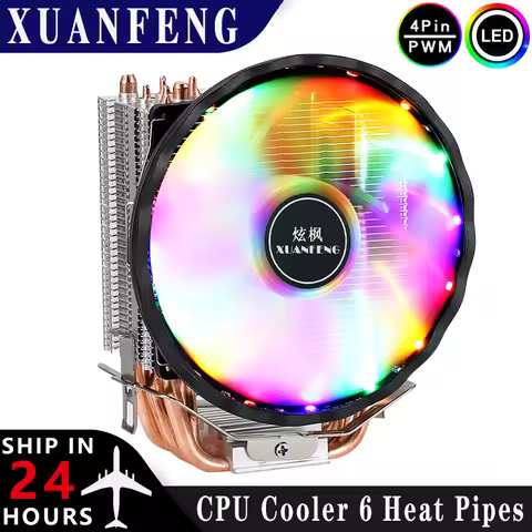 Computer Air-cooled Processor 120mm Fan 4Pin/PWM CPU Cooler 2/4/6 Heat Pipe Radiator install LGA115x