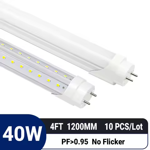 10pcs/lot 4ft 1200mm 40W T8 v-shape LED Tube |G13|High PF 0.95|Flicker-Free|Non-Dimmable |Energy Sav