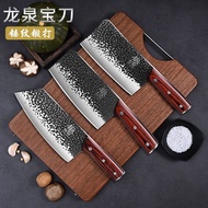 S-T➰Tingling Longquan Kitchen Knife Forging Knife Kitchen Knife Cutting Knife Bone Knife Chef Special Kitchen Knife Thre