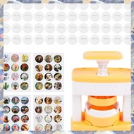 (ICTE) Badge Maker Machine Solid Pin Maker CreativePress Machine Badge Punch Kit Easy to Use Pin Bad