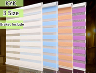 KYK Korea Roller Zebra Blind 2 Layer Anti UV Bidai Window Curtain langsir Tingkap Tirai 百叶窗 卷帘