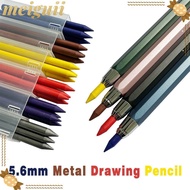MEIGUII Automatic Pencil, Metal 2B/4B/6B/8B Pencil Refill Mechanical Pencil, Creative 5.6mm Drawing 