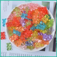 ✿INN 12Pcs Mini Bear Beads Rubber Soft Slime Charms Plasticine Slime Accessories Beads For Crystal M