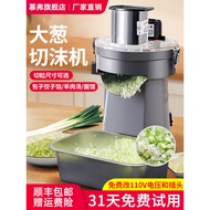 Electric vegetable chopper and cutter for chopping celery, scallions, and other ingredients for comm