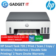 HP SMART TANK 720 PRINTER / Print / Scan / Copy / Wireless / Borderless / Double Side Printing/ (6UU