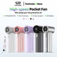 GOOJODOQ Mini High-Speed Handheld Fan With LED Digital Display