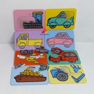 Transport puzzle game board set contains 8 pcs Children's educational toys