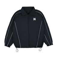 Axxon Men's Jacket Black Windbreakers with White Stripes Waterproof