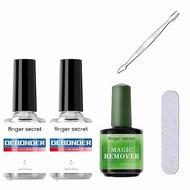 2 Pack Nail Glue Remover Kit: Acrylic Nail Tips Remover Gel Remover for Nails, Remove Gel Nail Polis