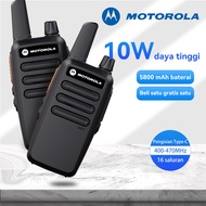 【Beli 1 gratis 1】HT Motorola T62 / MOTOROLA Handy Talky Radio HT/ 10Watt IP54 5800mAh Antena Radio H