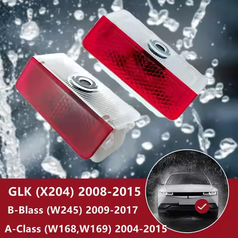 LED Car Door Welcome Logo Projector Ghost Shadow Light Accessories For Mercedes Benz GLK X204 2008-2