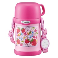 Zojirushi stainless steel cool kids sports bottle 2-way straw &amp; cup type 450ml pink SC-ZT45-PA.