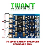 3s 18650 CHARGER BMS LI-ION 11.1V HX JH 001