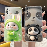 Beautiful Rabbit Flowers Pattern For Realme C3/Realme C3i Phone Case For Realme C3/Realme C3i Transp