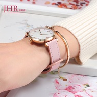 Pink Watch Strap Female Genuine Leather Adapt to Armani Casio Tissot Carson Zheni dw Feiyada Fossil King