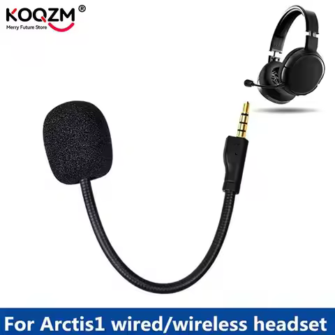 Headphone Microphone For Steelseries Arctis 1 Stereo Gaming Headset Mic Replacement 3.5mm Headphone 