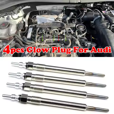 4PCS Diesel Heater Nickel Plating Glow Plugs 4.4V For Audi TT A1 A3 A4 A5 A6 C6 C7 C8 A7 A8 Q2 Q3 Q5