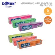 DOLPHIN NARA Modelling Clay NEON Colour 270G (6 Assorted NEON Colours) DOL-PO-270-1N