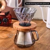 BINCOO ชุดหม้อที่กรองกาแฟที่ดริปกาแฟTeko Kopi Kaca กันหม้ออุณหภูมิสูงกันกาแฟสำหรับใช้ในครัวเรือนและส