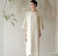 【金皮真絲】新中式復古中國風 細閃提花/桑蠶絲連衣裙/褲子