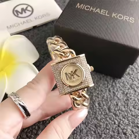 Michael Kors Ladies Square Quartz Watch Casual Business Style Wristwatch Fashion Luxury Minimalist T
