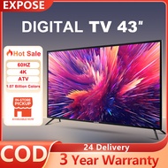 EXPOSE Digital TV 43 Inch Television 4K LED TV 32 Inch FHD 1080P With VGA/USB 5-Year Warranty