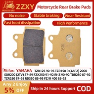 1 Pair Motorcycle Accessories Ceramic Fiber Rear Brake Pads For YAMAHA TZR125 90-95 TZR150 R (4AP2) 