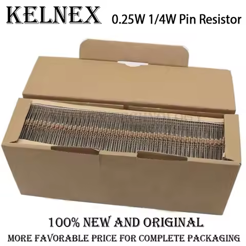 5000pcs/Lot 1/4W Carbon Film Resistor 5% 0.25W 1R-10M 0R 10R 100R 120R 150R 220R 470R 1K 2.2K 4.7K 1