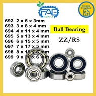 Ball Bearing 692 693 694 695 696 697 698 699 zz RS 2RS