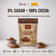 ALFREDO Sugar Free Cocoa Powder Vegan No Dairy [HALAL] Koko Bebas Gula 零糖巧克力可可粉 全素无牛奶
