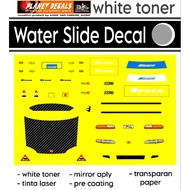 Decal Hot Wheels Honda Civic Eg6 SPOON CARBON CAP (white toner)