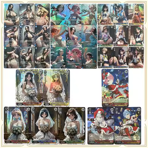 Anime One Piece DIY ACG Rem Tsukino Usagi Uta Nami Yamato Premium Glitter Collectible Card Christmas