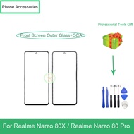 For Oppo Realme Narzo 80X / Realme Narzo 80 Pro Front Screen Outer Glass With OCA Phone Accessory Pa
