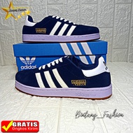 !! Adidas GAZELLE NAVY WHITE SUEDE Men's CASUAL Shoes ORIGINAL CANVAS PREMIUM