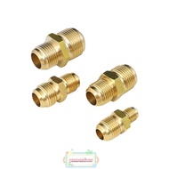 IYUSENSS6W Flare Connector, Straight Male to Male Brass Pipe Fitting Connector, 1/4" 3/8"1/2" 5/16" 