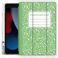 With pen slot for iPad 8th generation 10.2-inch 2020 iPad case sleep wake-up smart case TPU soft she