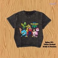 Washed Go Go Dino Kids T-Shirt Premium Unisex Material