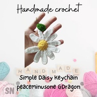 simple Daisy Peaceminusone Gdragon Handmade keychain Crochet
